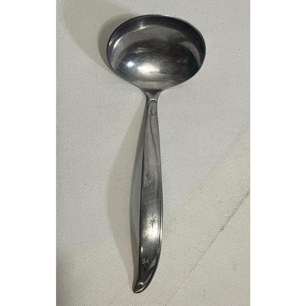 Vintage Atomic Starburst Stars USA Stainless Steel Gravy Ladle‎